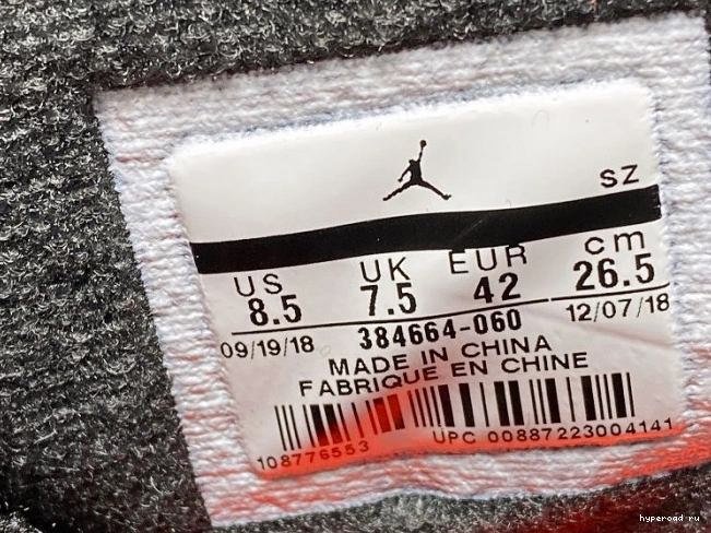 6 Retro Infrared Air 384664-060 Jordan OG Black 0715